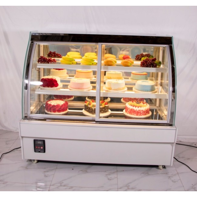 Multi-tier cake display fridge Stainless steel cake display refrigerator